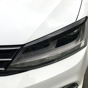Volkswagen Sagitar Jetta Mk6 Headlight Brow Sticker Piano Black Carbon Fiber Texture ABS Body Decal - Product Image 3