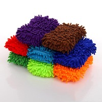 Éponge de lavage de voiture en chenille, bloc éponge doux et épaissi en microfibre en forme de 8, tampon de lavage pour voiture