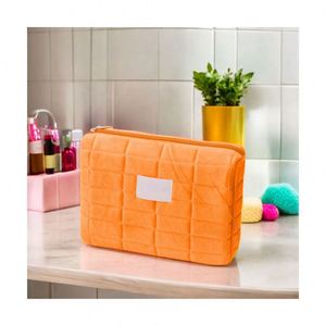 Sacs de voyage et de plage personnalisés en polyester grande capacité pour articles de toilette, maquillage et cosmétiques, faible MOQ, couleurs bonbon à carreaux, fermeture éclair, logo - Product Image 1