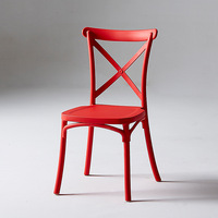Chaise de salle à manger empilable X-Back, style nordique moderne, ergonomique, durable, légère, étanche, stable et portable pour la maison et le mobilier.