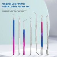 Pousse-cuticules professionnel en acier inoxydable à bord lisse VH, durable, pour manucure et pédicure, préparation des ongles, ensemble de réparation des ongles et des pieds pour bébés