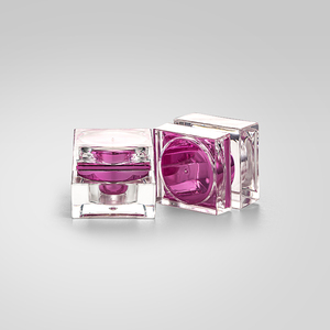 3 Gam Mini Vuông Nhựa Loose Powder Container Rỗng Mỹ Phẩm <span class=keywords><strong>Acrylic</strong></span> Rõ Ràng Màu Hồng Mặt Kem <span class=keywords><strong>Jar</strong></span> - Product Image 5