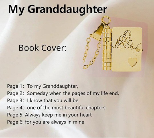 [10] gold Necklace for granddaughter - engraved