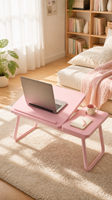 Table d'appoint pliable portable multi-positions inclinable pour ordinateur portable avec porte-gobelet pour lit, tapis, tatami, petit appartement