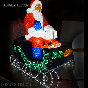 Luces LED 3D con Motivo de <span class=keywords><strong>Reno</strong></span> Navideño para Exteriores, <span class=keywords><strong>Adorno</strong></span> Navideño con Trineo de <span class=keywords><strong>Reno</strong></span> - Product Image 3