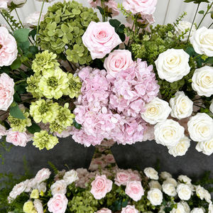 Guirnalda Floral Artificial de Seda Rosa, Blanca y Verde para Mesa, Decoración para Bodas, Regreso a Clases y Eventos Románticos - Product Image 4