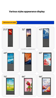 43 49 55 65 75 pulgadas 3500 Nits 2K IP65 Pantalla de publicidad al aire libre Tótem de pie Señalización digital Quiosco al aire libre Pantalla táctil
