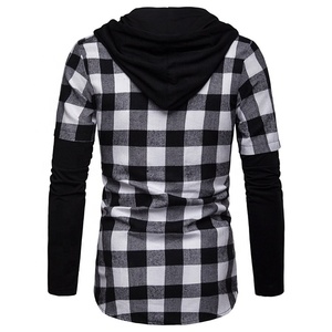 <span class=keywords><strong>Camicia</strong></span> di Flanella <span class=keywords><strong>a</strong></span> <span class=keywords><strong>Quadri</strong></span> <span class=keywords><strong>Rossa</strong></span> e Nera con Cappuccio, Slim Fit, in Misto Cotone, Manica Lunga, Casual da Uomo, Vendita all'Ingrosso 2022 - Product Image 4