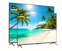 Téléviseur intelligent LED 65 pouces 4K UHD à écran plein, boîtier noir, HDTV, directement de l'usine, pour usage hôtelier