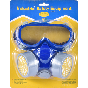 Cartouches filtrantes anti-poussière Peinture en aérosol Masque filtrant à air Demi-masque Respirateur réutilisable avec lunettes de protection de sécurité - Product Image 3