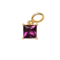 Haute qualité PVD plaqué or en acier inoxydable géométrique Zircon pierre de naissance breloque bricolage breloques pendentif accessoires pour la fabrication de bijoux