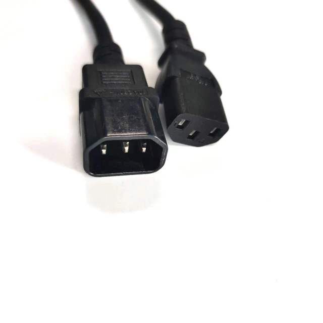6ft 18AWG C13 to C14 Power Cord 10A 250V 3 Prong AC Power Cable for PDU to Server/CPU