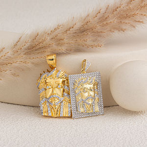 Moda creativa Labubu colgante collar moda circón personajes de dibujos animados para fiestas bodas regalos-Hecho de latón - Product Image 4