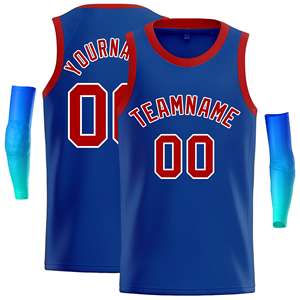 100% poliéster cosido/impreso rayas azul personalizado equipo deportes Color uniforme personalizado baloncesto Jersey - Product Image 3