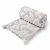 Couverture en polaire de luxe 100% fibre de polyester, couverture de canapé moderne minimaliste à motifs floraux jacquard pour la chambre à coucher