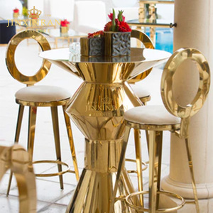 <span class=keywords><strong>Mesa</strong></span> de <span class=keywords><strong>Bar</strong></span> Redonda Moderna de Acero Inoxidable Dorado, <span class=keywords><strong>Mesa</strong></span> <span class=keywords><strong>Alta</strong></span> de <span class=keywords><strong>Bar</strong></span> - Product Image 4