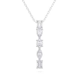 Collier pendentif en diamant de laboratoire pour femmes, tendance, or rose, or blanc, argent, bijoux de luxe, cadeau - Product Image 4