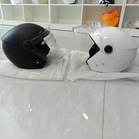 Demi-casques ouverts d'été en ABS avec double visière pour vélos électriques et motos