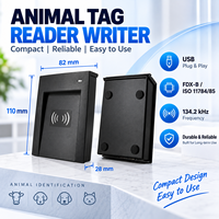 Lecteur de cartes RFID USB 134,2 KHz pour microchip animale, compatible avec les microchip EM4305 et lecteur de cartes RFID 125 KHz