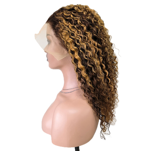 批发钢琴4/27混色13X4蕾丝前假发100% 人发水波高亮假发巴西人发供应商鲁布 - Product Image 1