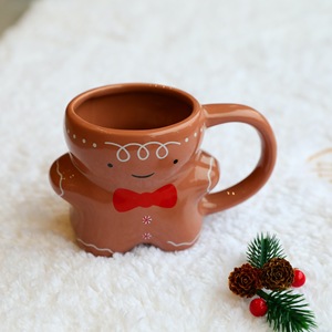Kawaii Gingerbread Mugs Merry Christmas <b>Cups</b> <b>Ceramic</b> Coffee Mug for Couples - Product Image 3