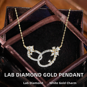 Collar Clásico para Mujer con Diamante Cultivado en Laboratorio de 0.5ct, 1ct, 2ct, 3ct, Oro Blanco de 10K, 14K, 18K, CVD HPHT DEF VVS VS, con Engaste de Garras, Certificado IGI - Product Image 2