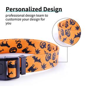 هالوين المطبوعة البوليستر شريط طوق الكلب مجموعة قابلة للتخصيص-مورد كلب هالوين المستدام - Product Image 3