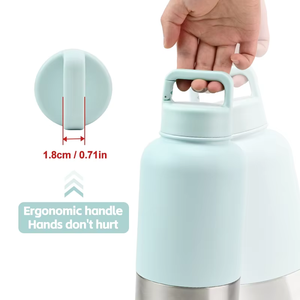 Logotipo personalizado 3 en 1 Alimentador de mascotas al aire libre Tapa DE LA MANIJA Frasco para perros 32oz Botella de agua de viaje portátil de acero inoxidable para perros con tapa de bucle - Product Image 5