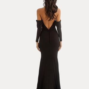 Robe de soirée élégante originale, tenue sexy, robes de cocktail, robe moulante pour femmes, robe élégante noire à enrouler - Product Image 3