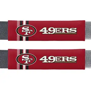 Yüksek kaliteli San Francisco 49ers 2-piece araba emniyet kemeri kapak yastık ve omuz emniyet kemeri yastık