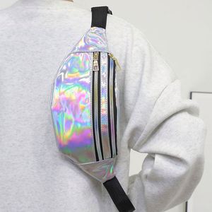 Sac bandoulière étanche en PU holographique irisé scintillant pour femme, idéal pour le sport - Product Image 6