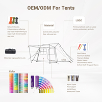 Tente de camping familiale portable, pliable, entièrement automatique, imperméable, quatre saisons, pour 3-4 personnes, camping, pique-nique