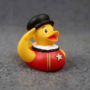 Jouets de bain en PVC personnalisés en forme de canard en caoutchouc, style européen et britannique, imprimés par lots, avec motifs variés – Offre promotionnelle - Product Image 3