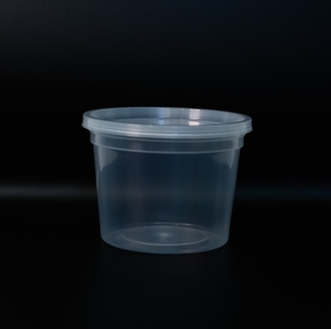 Stackable Disposable Deli Cup Food Storage <b>Containers</b> with Secure Lids for Sauces Dressings and Meal Prepping <b>Clear</b> Round Jars - Product Image 3