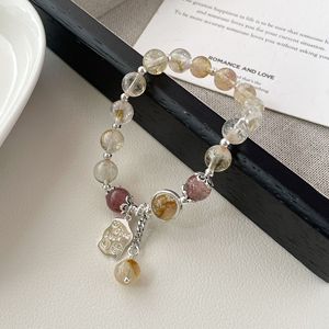 Pulsera de Cristal Amarillo Natural con Cara Sonriente, Plata de Ley S925, Joyería para Mujer de Uso Diario, Buena Suerte, Riqueza y Fortuna - Product Image 4