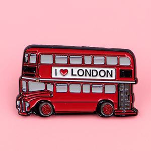 Pin de Esmalte de Aleación de Zinc con Diseño de Ángel y Hada del Autobús de Londres, Souvenir del Día Nacional de Inglaterra para Bolsos y Ropa - Product Image 2