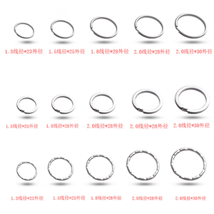 Khóa móc chìa khóa bằng thép không gỉ 304, hình tròn dẹt, kích thước 12mm - 38mm - Product Image 5