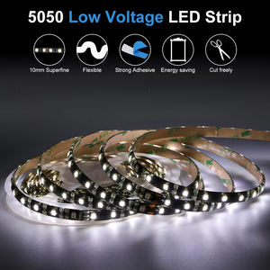 شريط إضاءة LED أسود من ESann بتقنية PCB 5050، يعمل بجهد 12 فولت تيار مستمر، إضاءة LED مرنة، 60 LED لكل متر، شريط LED RGB 5050، 5 أمتار/قطعة، لون واحد - Product Image 2