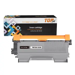 Topjet TN720 TN 720, cartucho de tóner negro de láser, Compatible con impresora Brother de 2, 2, 3, 3, 2, 2, 3, 2, 2, 3, 2