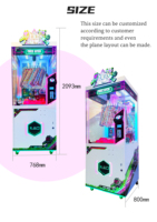 Fábrica al por mayor más nuevo diseño de juegos que funcionan con monedas máquina de recorte clip de giro gratis regalo de premio máquinas de entretenimiento