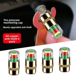 Capteur de pression des pneus de voiture avec indicateur à cœur en cuivre, système de surveillance antivol, 3 couleurs, 4 pièces, 2,4 bars - Product Image 3