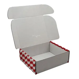 Внутренняя бумажная Подарочная коробка с принтом, прочная двухсторонняя белая гофрированная почтовая коробка, упаковка для кофе, почтовая отправка