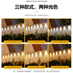 Lampe murale solaire Xinyao à 3 LED, étanche, pour extérieur, jardin, villa, éclairage d'ambiance - Product Image 2