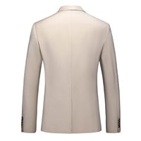 Setelan jas tuksedo pria, Blazer jas Solid satu kancing 3 buah, jas untuk bisnis pernikahan, Formal, Prom, Set Blazer dan celana