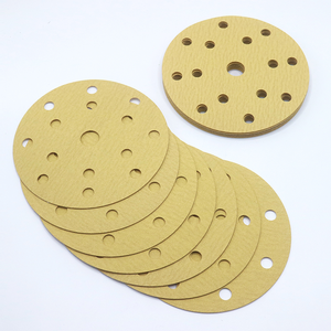 Disque abrasif jaune en oxyde d'aluminium de 150 mm (6 pouces) à trous multiples, personnalisé OEM, pour ponçage et meulage précis - Product Image 2