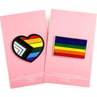 Épinglette en métal personnalisée, drapeau arc-en-ciel de la fierté, émail souple, badge en métal