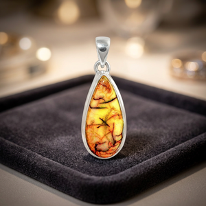 925 <b>Solid</b> Sterling <b>Silver</b> Handmade Opal Gemstone Pendant Cute Style Third Party Certified All Occasions with Bezel Setting - Product Image 2
