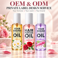 Minyak Parfum Rambut Private Label Oem Odm Ekstrak Camellia Wild Rose Hyacinth Daffodil Perbaiki Rambut Kering Mengembang Rusak 100Ml