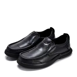 Zapatos informales antideslizantes para hombre, calzado informal de cuero, a la moda, precio barato