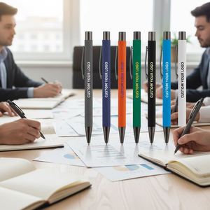 Personalized Luxury Durable Metal Ballpoint <b>Pens</b> Custom Logo Soft Touch 1.0mm Writing Width <b>Multiple</b> <b>Colors</b> Promotion <b>Pen</b> - Product Image 6